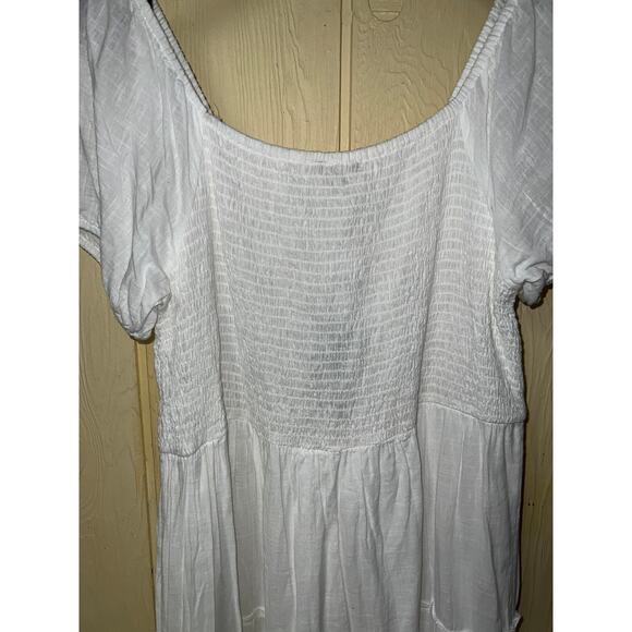 Ellen Weaver Maxi Dress Womens 2XL Smocked Crinkle Gauze Lined Cottagecore NEW - Picture 6 of 8